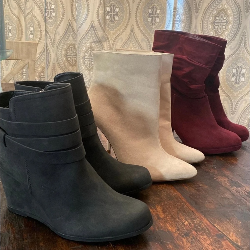 3 pairs just fab booties new Womens 12